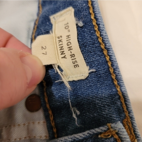 Madewell 10" high-rise skinny jeans button fly size 27 - Picture 6 of 8